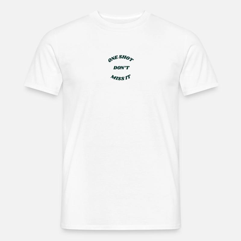 one_shot-removebg-preview - Männer T-Shirt - Weiß