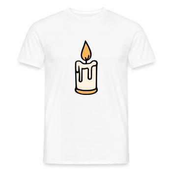 Candle - Men's T-Shirt - white - Front - AI Model Male 178 dark (178cm)