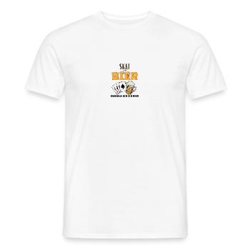 Skat et bière - T-shirt homme - blanc - Devant - AI Model Male 178 dark (178cm)