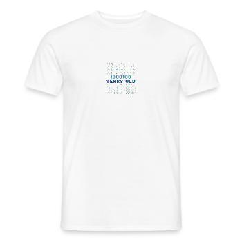 68th Birthday 68 years old Binary Code Computer Science - Men's T-Shirt - white - Front - AI Model Male 178 dark (178cm)
