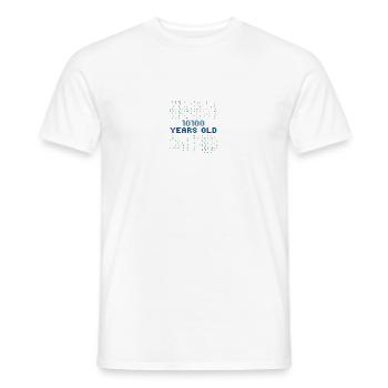 20th Birthday 20 Years Old Binary Code Computer Science - Men's T-Shirt - white - Front - AI Model Male 178 dark (178cm)