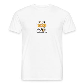 Jumelles et bière - T-shirt homme - blanc - Devant - AI Model Male 178 dark (178cm)