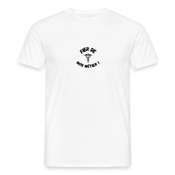 Caducee - T-shirt homme - blanc - Devant - AI Model Male 178 dark (178cm)
