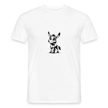 Cute Little Donkey Pencil Drawing - Men's T-Shirt - white - Front - AI Model Male 178 dark (178cm)