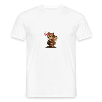 Fille écureuil - T-shirt homme - blanc - Devant - AI Model Male 178 dark (178cm)