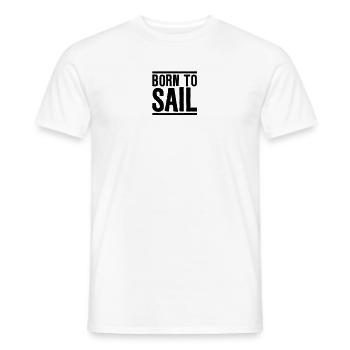 Sailing Born to Sail - Men's T-Shirt - white - Front - AI Model Male 178 dark (178cm)