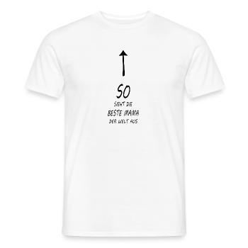 So sieht die beste Mama der Welt aus - Männer T-Shirt - Weiß - Vorne - AI Model Male 178 dark (178cm)