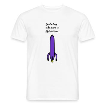 Le vol vers Mars - T-shirt homme - blanc - Devant - AI Model Male 178 dark (178cm)