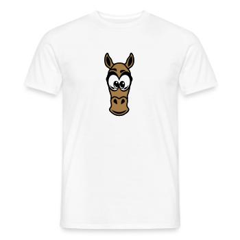 head horse drawing animals child 17 - Men's T-Shirt - white - Front - AI Model Male 178 dark (178cm)
