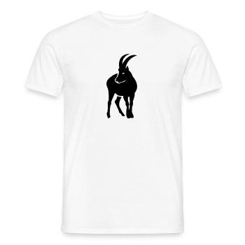 capricorne - T-shirt homme - blanc - Devant - AI Model Male 178 dark (178cm)