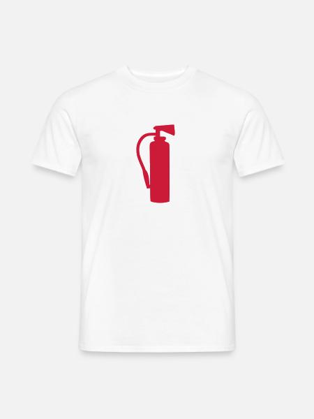 Feuerlöscher - Männer T-Shirt - Weiß