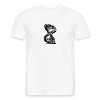 Möbius Loop Chaînes courbes DNA - T-shirt homme - blanc - Devant - AI Model Male 178 dark (178cm)