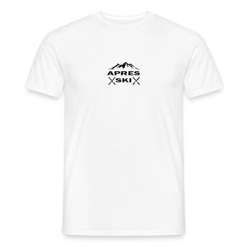 Skiing Ski motif for skiers Skiers - Men's T-Shirt - white - Front - AI Model Male 178 dark (178cm)