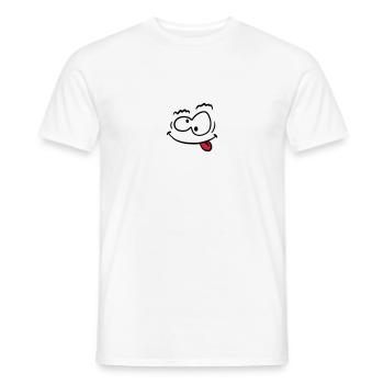 Visage souriant de fou bizarre drôle - T-shirt homme - blanc - Devant - AI Model Male 178 dark (178cm)