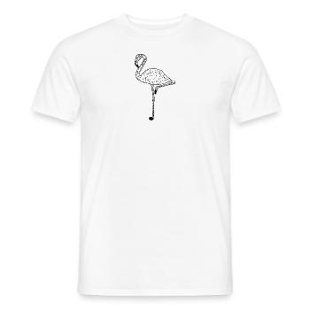 Flamingoo GeomeTRIX - Männer T-Shirt - Weiß - Vorne - AI Model Male 178 dark (178cm)