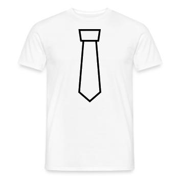 Tie - Men's T-Shirt - white - Front - AI Model Male 178 dark (178cm)