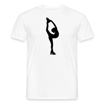 Patinage artistique - T-shirt homme - blanc - Devant - AI Model Male 178 dark (178cm)