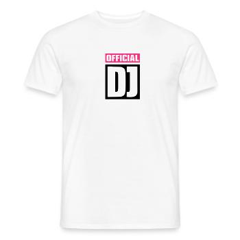 Official DJ - Männer T-Shirt - Weiß - Vorne - AI Model Male 178 dark (178cm)