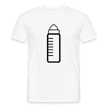 Baby bottle bottle bottles baby milk 1 c. - Men's T-Shirt - white - Front - AI Model Male 178 dark (178cm)