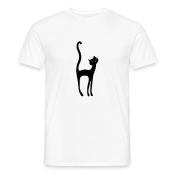 Retro Kittenish Cat by Patjila - T-shirt homme - blanc - Devant - AI Model Male 178 dark (178cm)