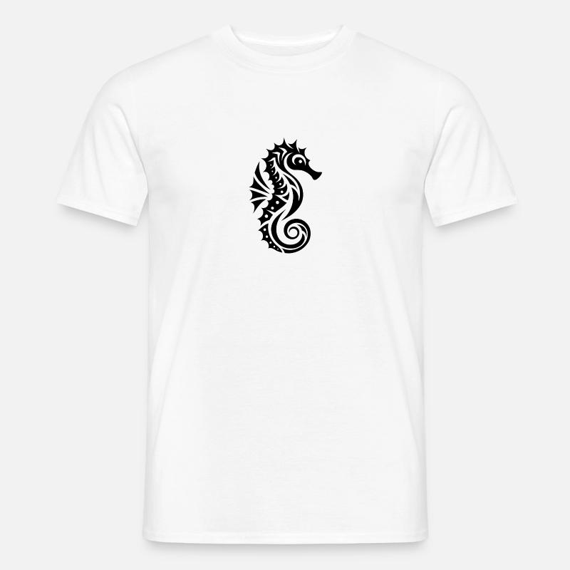 Schwimmtraining Wasser Seepferdchen - Männer T-Shirt - Weiß