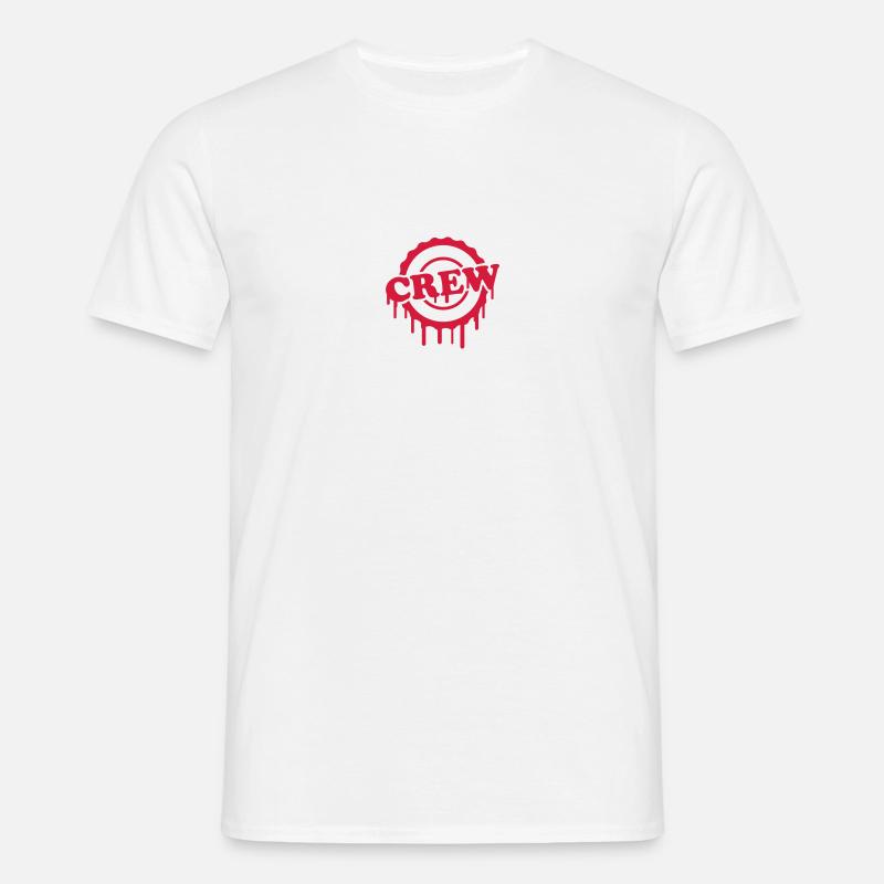 Cool Crew Stamp Design - Männer T-Shirt - Weiß
