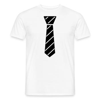 Tie - Men's T-Shirt - white - Front - AI Model Male 178 dark (178cm)