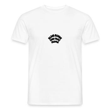 Bleib ruhig und frag Mama - Männer T-Shirt - Weiß - Vorne - AI Model Male 178 dark (178cm)