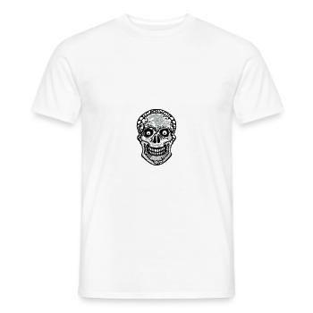 Totenkopf - Männer T-Shirt - Weiß - Vorne - AI Model Male 178 dark (178cm)