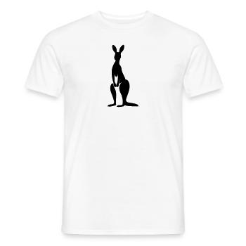 kangourou - T-shirt homme - blanc - Devant - AI Model Male 178 dark (178cm)