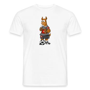 Swiss Fan Lama - Men's T-Shirt - white - Front - AI Model Male 178 dark (178cm)