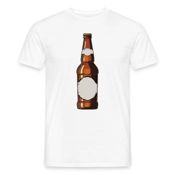 Bouteille de bière Symbole de consommation de bière - T-shirt homme - blanc - Devant - AI Model Male 178 dark (178cm)