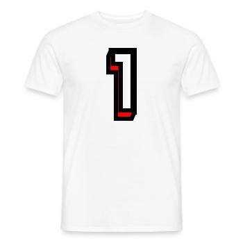 1. 1 YEAR. 1ST ANNIVERSARY. BIRTHDAY 1 YEAR - Men's T-Shirt - white - Front - AI Model Male 178 dark (178cm)
