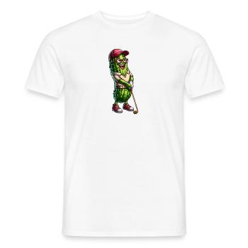 Lustiger Pickel Golf Spieler Humor - Männer T-Shirt - Weiß - Vorne - AI Model Male 178 dark (178cm)