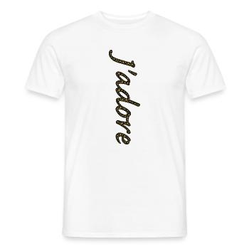 Cursive Golden Star Trail - Men's T-Shirt - white - Front - AI Model Male 178 dark (178cm)