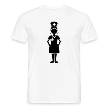 Nurse Caregiver - Men's T-Shirt - white - Front - AI Model Male 178 dark (178cm)