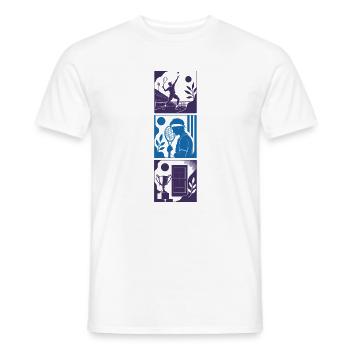 TENNIS WORLD - Tennis II AI Generated - Men's T-Shirt - white - Front - AI Model Male 178 dark (178cm)