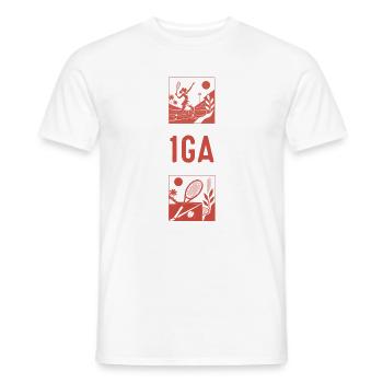 TENNIS WORLD - 1GA 1 AI Generated - Men's T-Shirt - white - Front - AI Model Male 178 dark (178cm)
