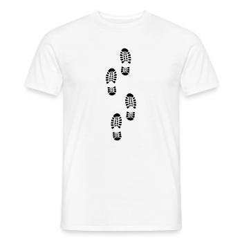 Footprints - Men's T-Shirt - white - Front - AI Model Male 178 dark (178cm)
