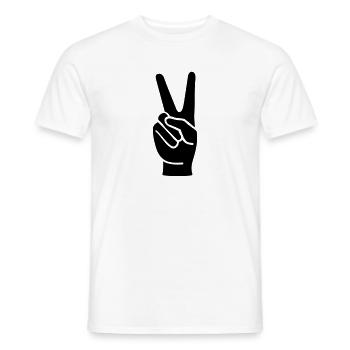 Peace - T-shirt homme - blanc - Devant - AI Model Male 178 dark (178cm)