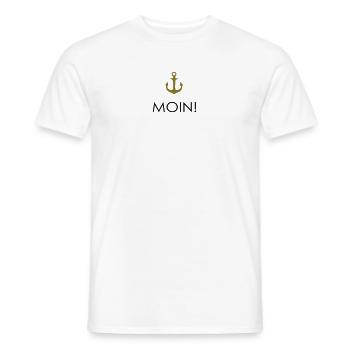 MOIN Anker 1-- - Männer T-Shirt - Weiß - Vorne - AI Model Male 178 dark (178cm)
