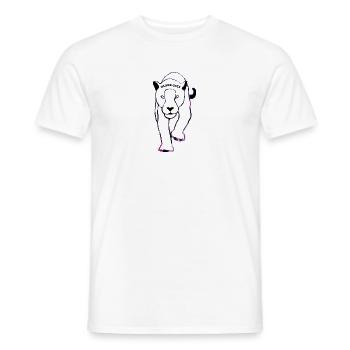 Sunderland Black Cats - Black & Pink Outline - Männer T-Shirt - Weiß - Vorne - AI Model Male 178 dark (178cm)