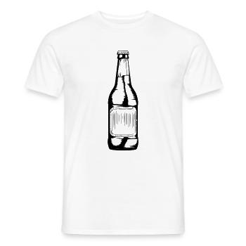 Bottle of beer - Men's T-Shirt - white - Front - AI Model Male 178 dark (178cm)