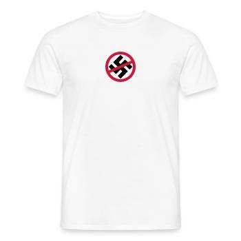 Gegen Nazis - Männer T-Shirt - Weiß - Vorne - AI Model Male 178 dark (178cm)
