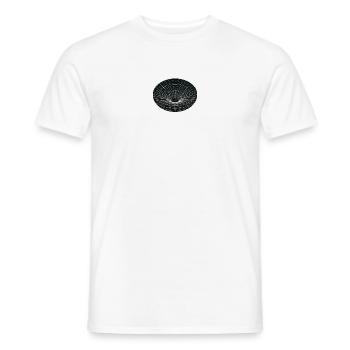 Vortex Grid Wormhole - Men's T-Shirt - white - Front - AI Model Male 178 dark (178cm)