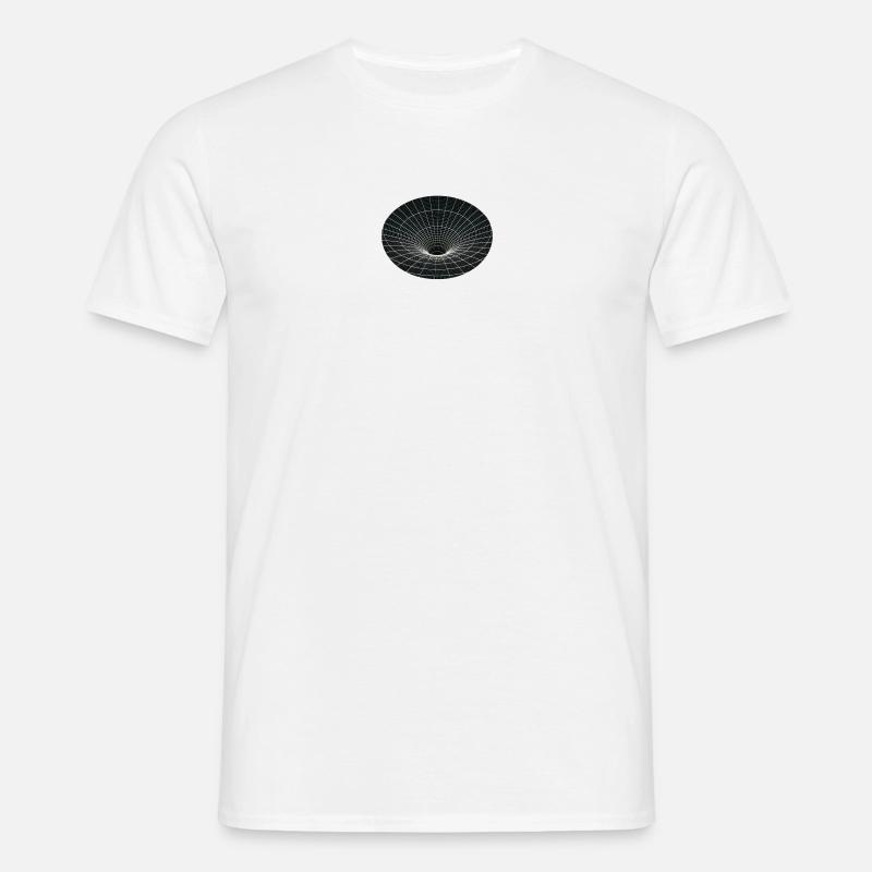 Vortex Grid Wormhole - Men's T-Shirt - white