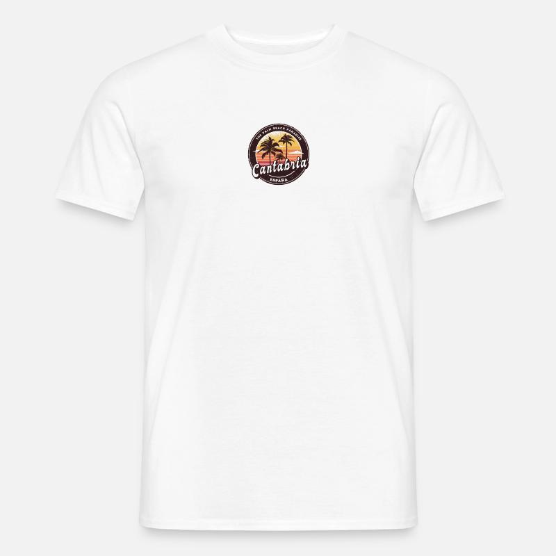 Kantabrien Spanien Strand Design - Männer T-Shirt - Weiß