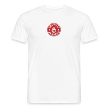 Logo certifié vendéen rouge et blanc - T-shirt homme - blanc - Devant - AI Model Male 178 dark (178cm)