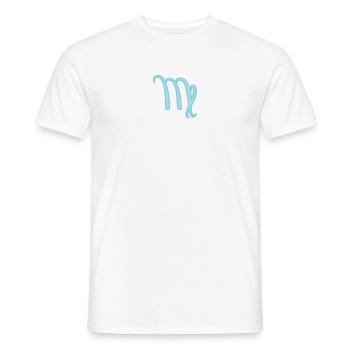 Jungfrau Sternzeichen Pastel Blau - Männer T-Shirt - Weiß - Vorne - AI Model Male 178 dark (178cm)