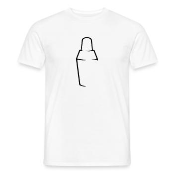 cocktail shaker / Mixer (a, 1c) - Männer T-Shirt - Weiß - Vorne - AI Model Male 178 dark (178cm)